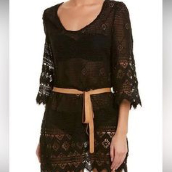 Eberjey Other - Eberjey - Havenera Georgia Black Crochet Women’s Swim Coverup